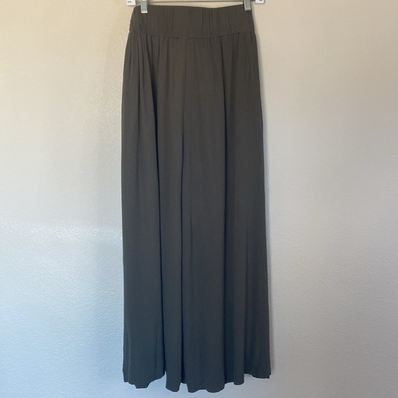 Marlowe Sirena palazzo tie waist pants women’s large army green EUC flowy - Picture 6 of 8